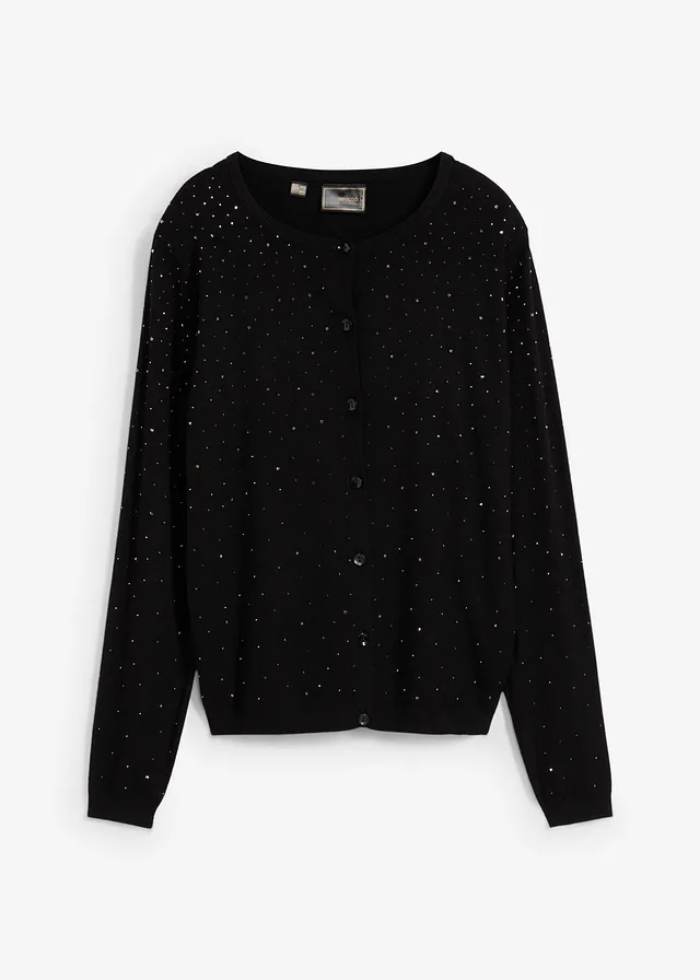 Vest met glittersteentjes