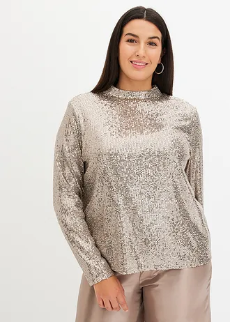 Blouse à sequins, Couleur: doré clair