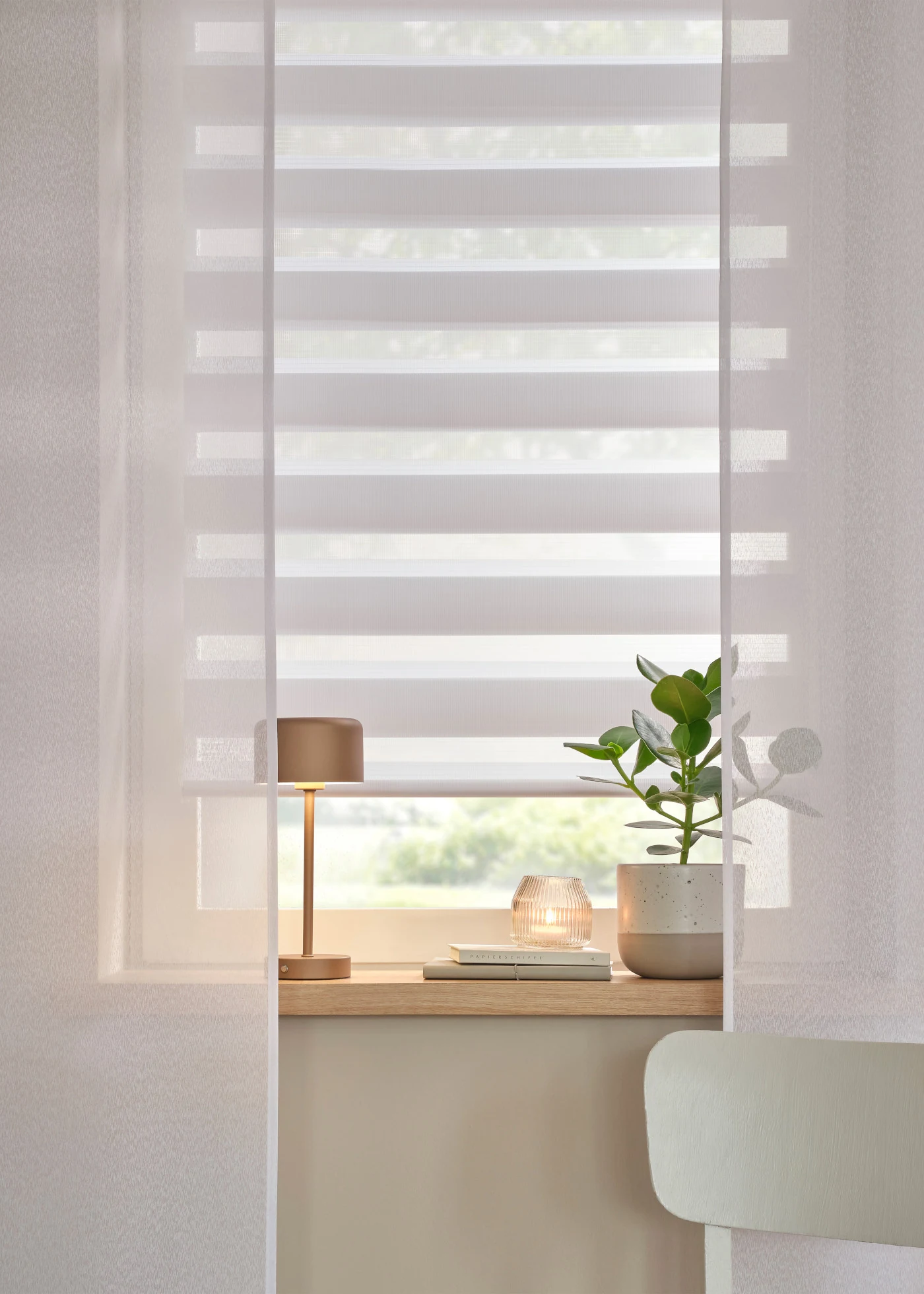 Panneau coulissant en tissu sablé (1 pce) • blanc • Boutique bonprix