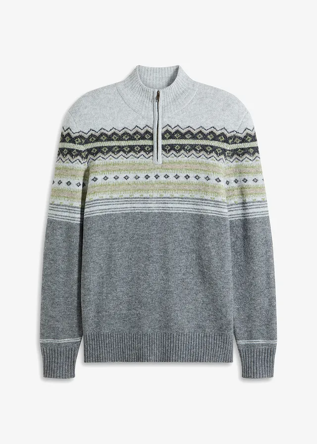 Pulover model norvegian cu guler înalt