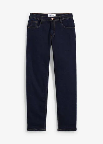 Termo džíny s žerzejovou podšívkou, Regular Fit, Straight • tmavě modrý denim • bonprix obchod