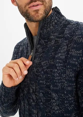 Pulover troyer melanj cu torsade • bleumarin melanj • magazin bonprix