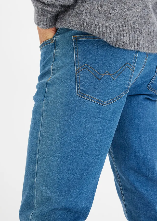 Lot de 2 jeans extensibles Regular, coupe droite • bleu denim + noir denim • product-page.page-title-suffix