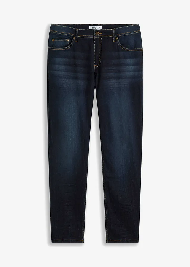 Strečové džíny Slim Fit Tapered, barva: tmavě modrý denim