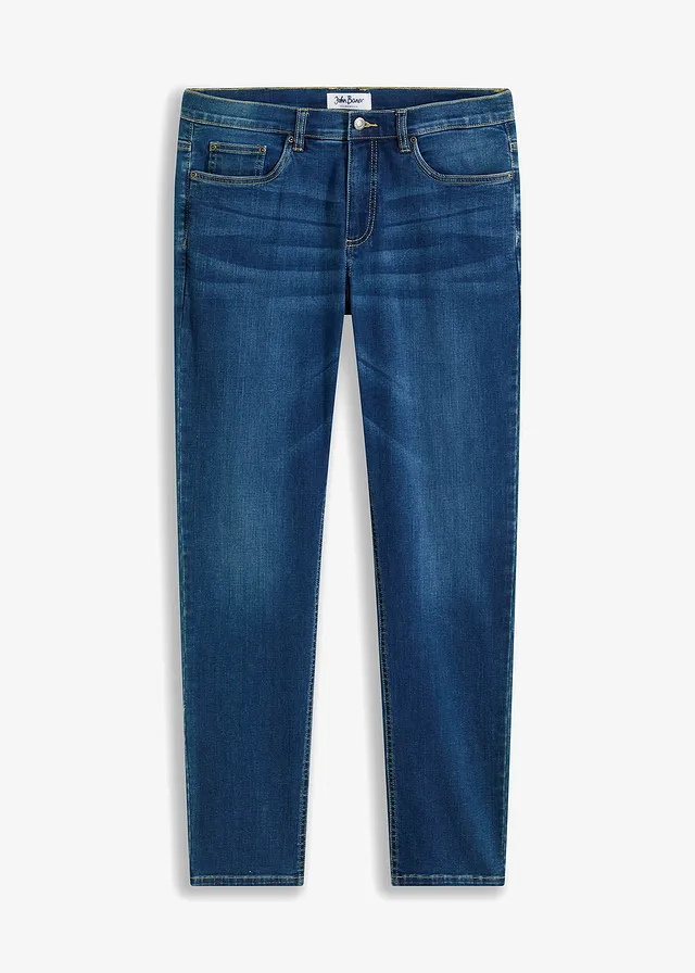 Regular fit stretch jeans, tapered