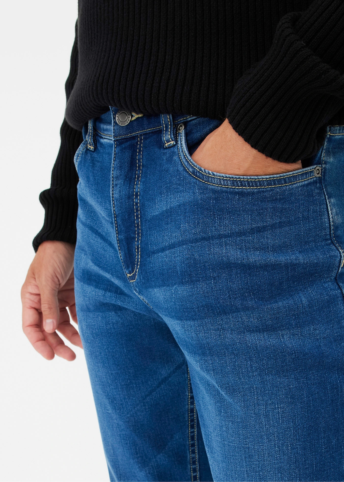 Strečové džínsy Regular Fit Tapered • modrá denim • obchod bonprix