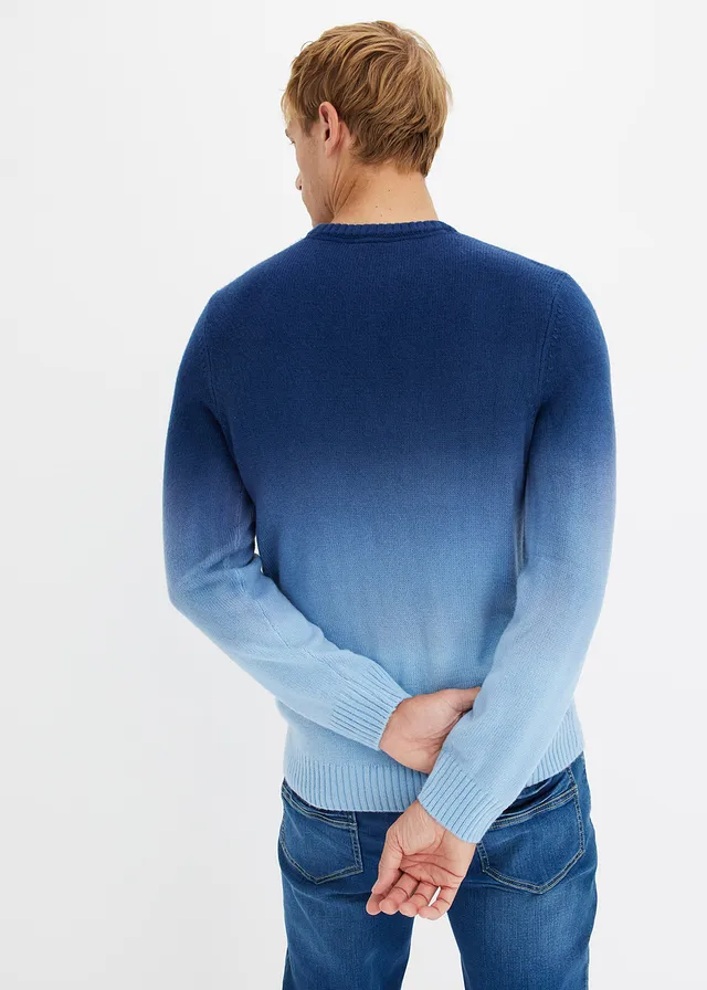 Fijn gebreide trui met kleurverloop • indigo-poederblauw • product-page.page-title-suffix