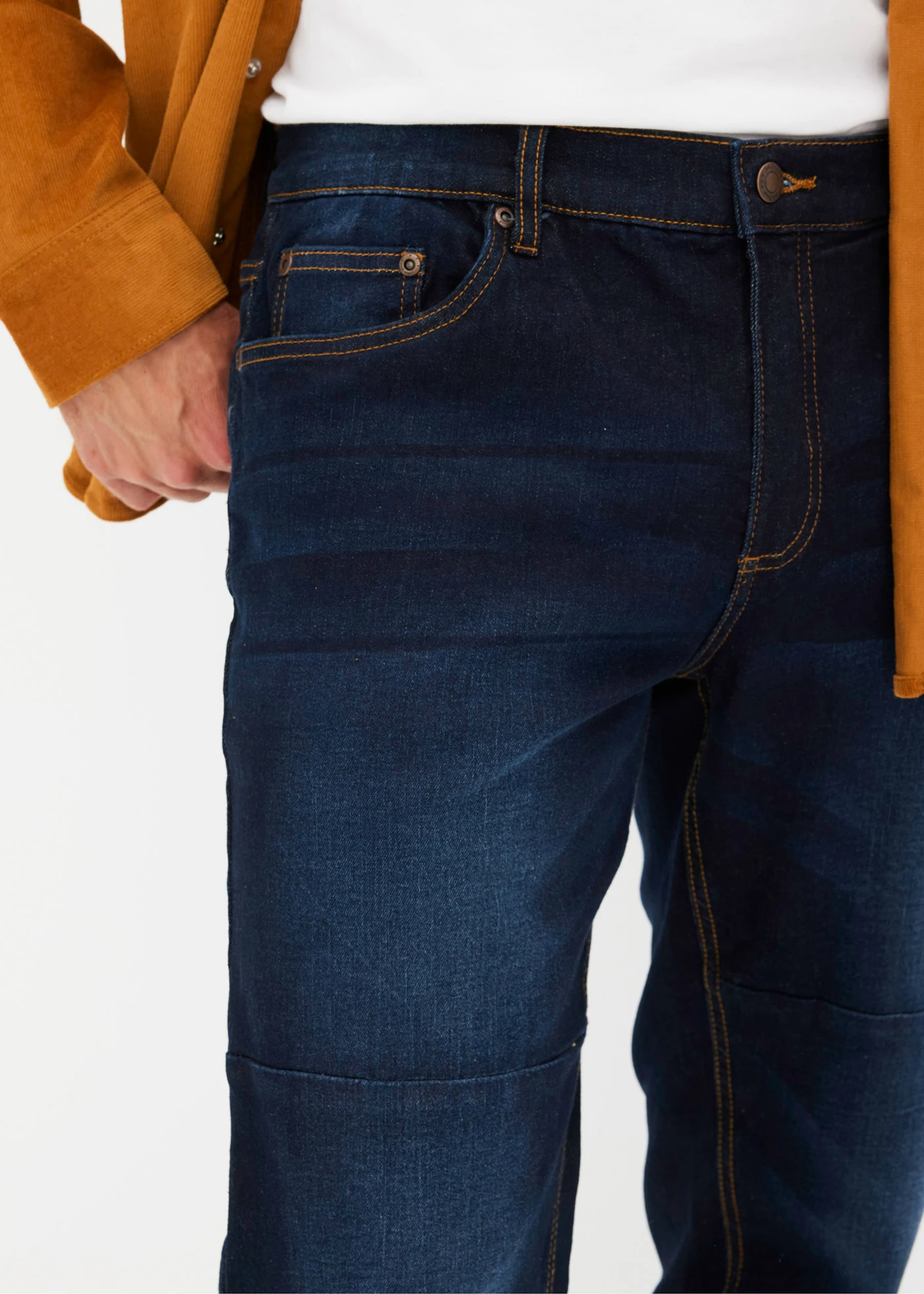Regular Fit farmernadrág, Tapered komfort szabásvonallal • sötétkék denim • bonprix áruház