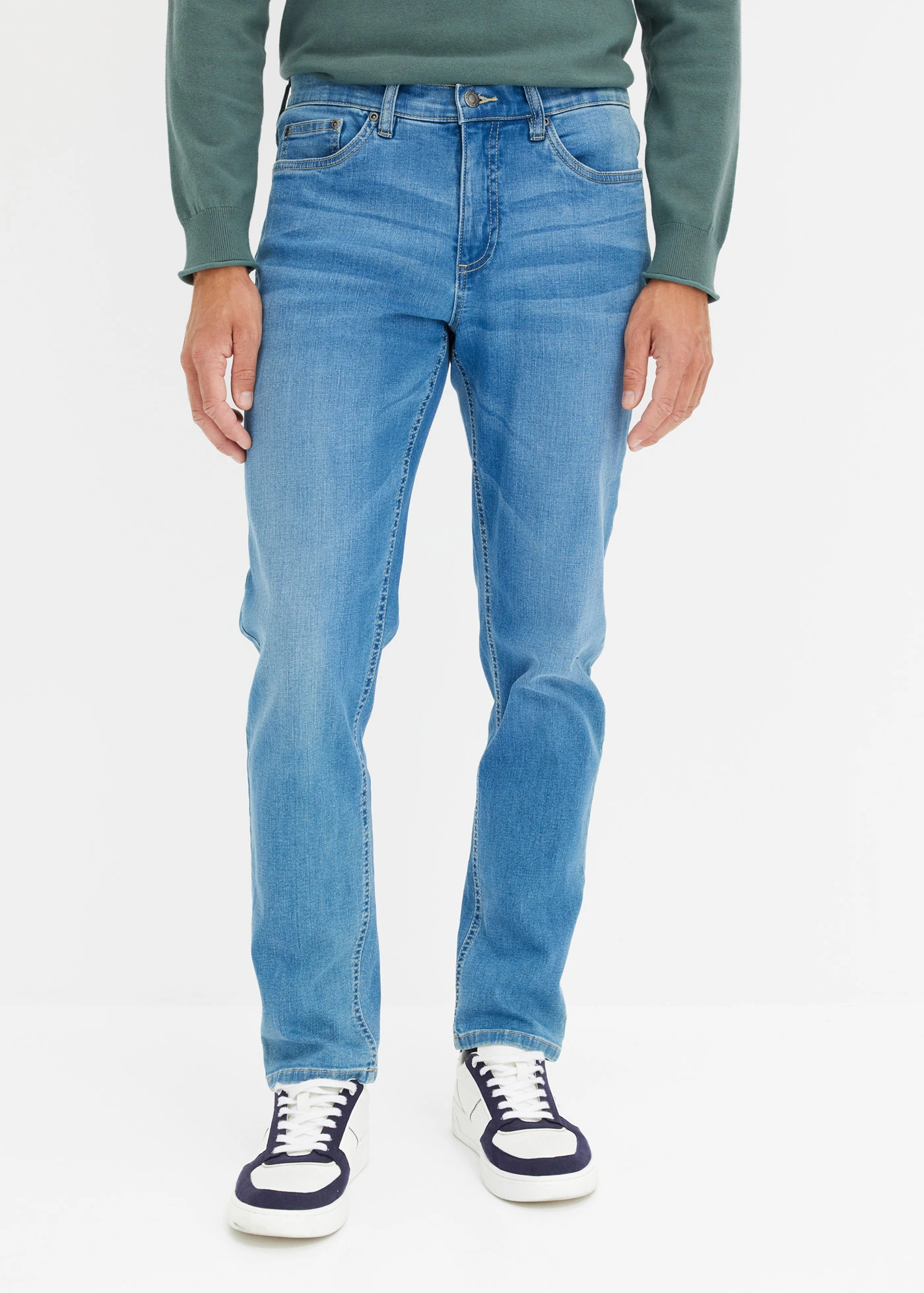 Strečové džínsy Regular Fit Tapered • svetlomodrá denim • obchod bonprix