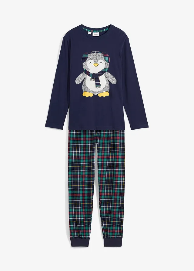 Pyjama enfant avec pantalon en flanelle et coton (ens. 2 pces)