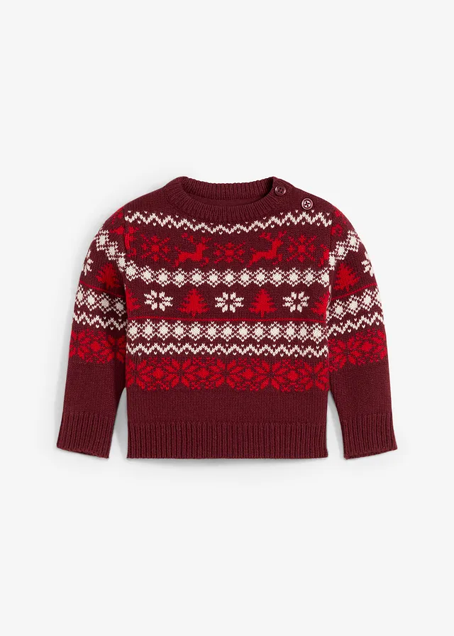 Pulover bebe cu model norvegian