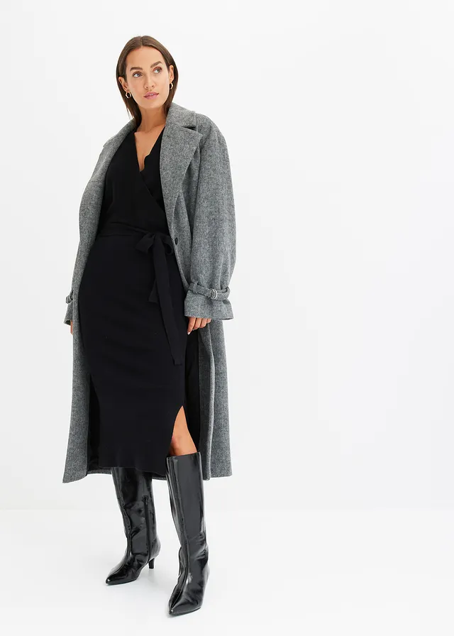 Robe fluide en maille de viscose mélangée • noir • product-page.page-title-suffix