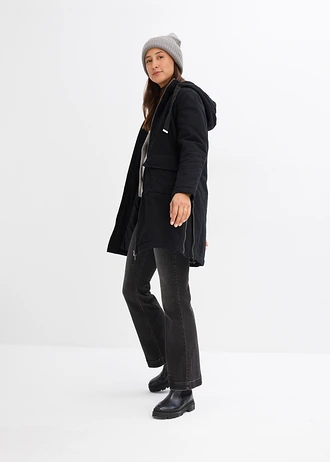 Široká zimná bunda parka s kapucňou • čierna • obchod bonprix