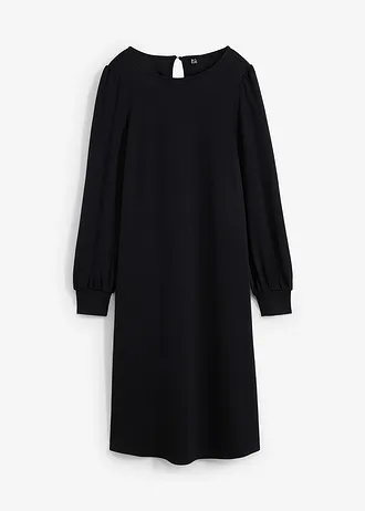 Žerzejové šaty z materiálu Punto di Roma, barva: černá