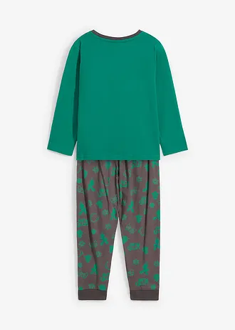 Pyjama garçon (ens. 2 pces) • anthracite-menthe poivrée imprimé • Boutique bonprix