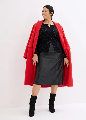 Vest met stras, Kleur: zwart