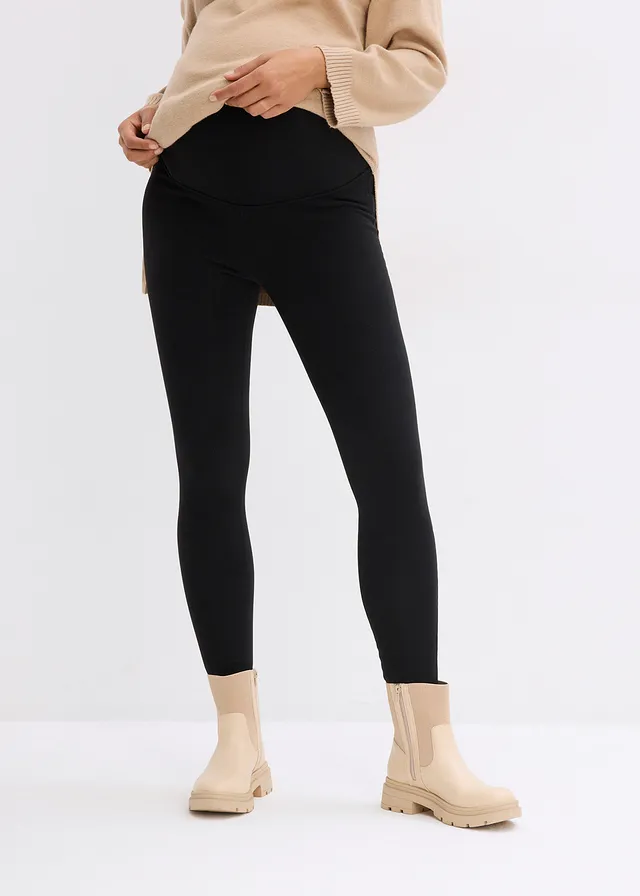 Hřejivé těhotenské termo legíny Slim Fit • černá • bonprix obchod