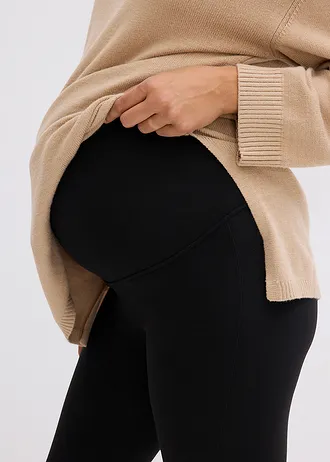 Hřejivé těhotenské termo legíny Slim Fit • černá • bonprix obchod