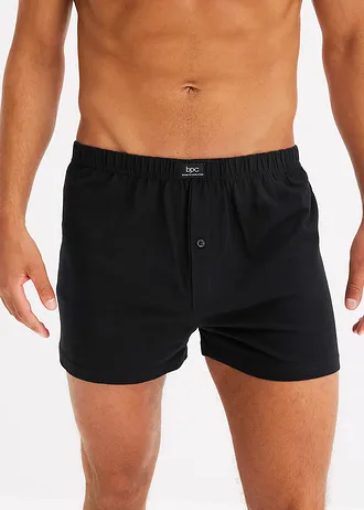 Wijde jersey boxershort (set van 5), Kleur: zwart
