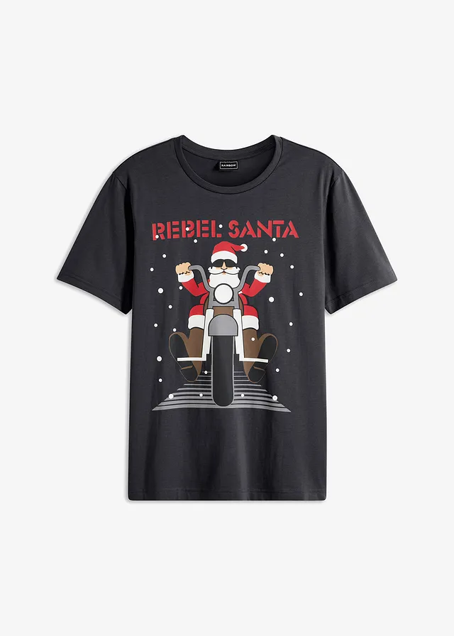 Tricou cu motiv de Crăciun, din bumbac bio