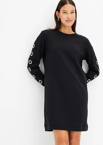 Rochie casual cu capse deco • negru • magazin bonprix