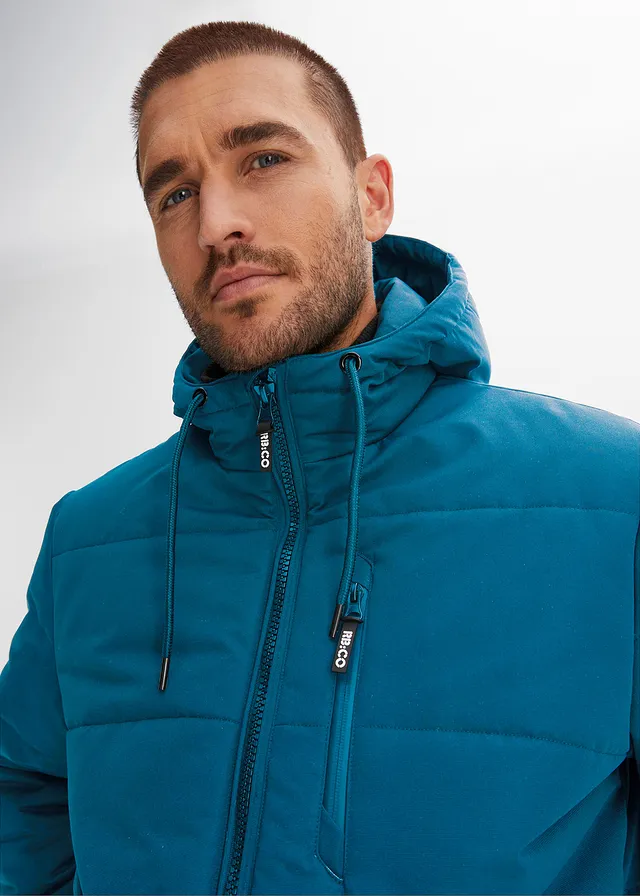 Blouson d’hiver matelassé à capuche • bleu pétrole • product-page.page-title-suffix