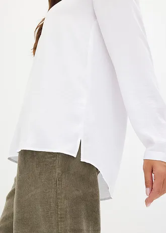 Satijnen blouse • wit • bonprix online shop