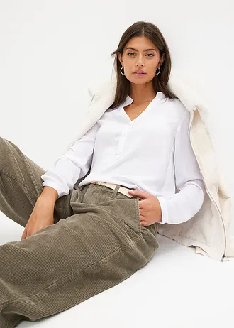 Satijnen blouse • wit • bonprix online shop