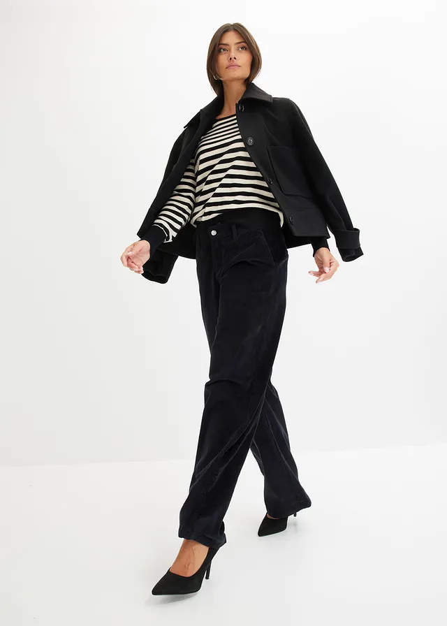 Wijde corduroy broek • zwart • product-page.page-title-suffix