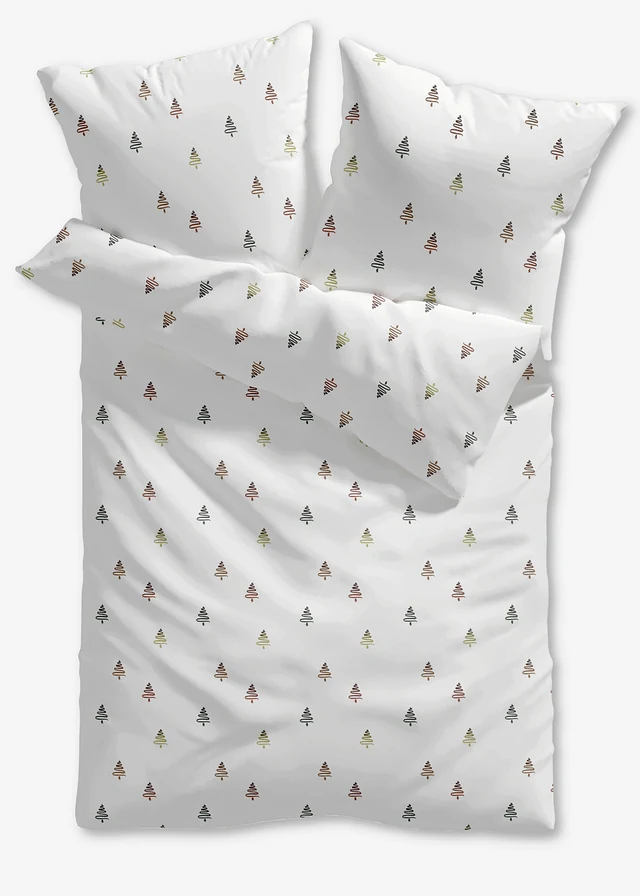 Parure de lit en flanelle, Couleur: blanc