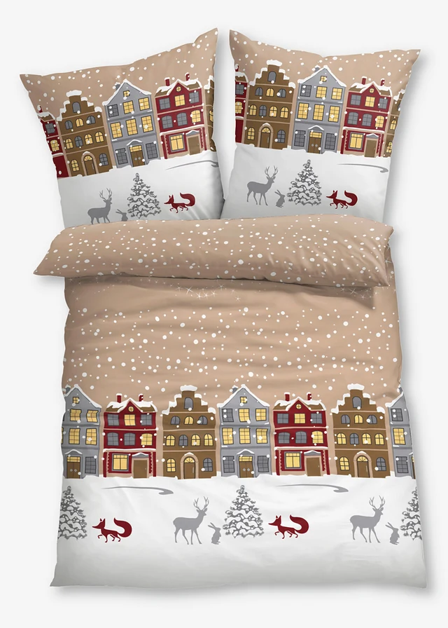 Parure de lit en flanelle • crème • Boutique bonprix