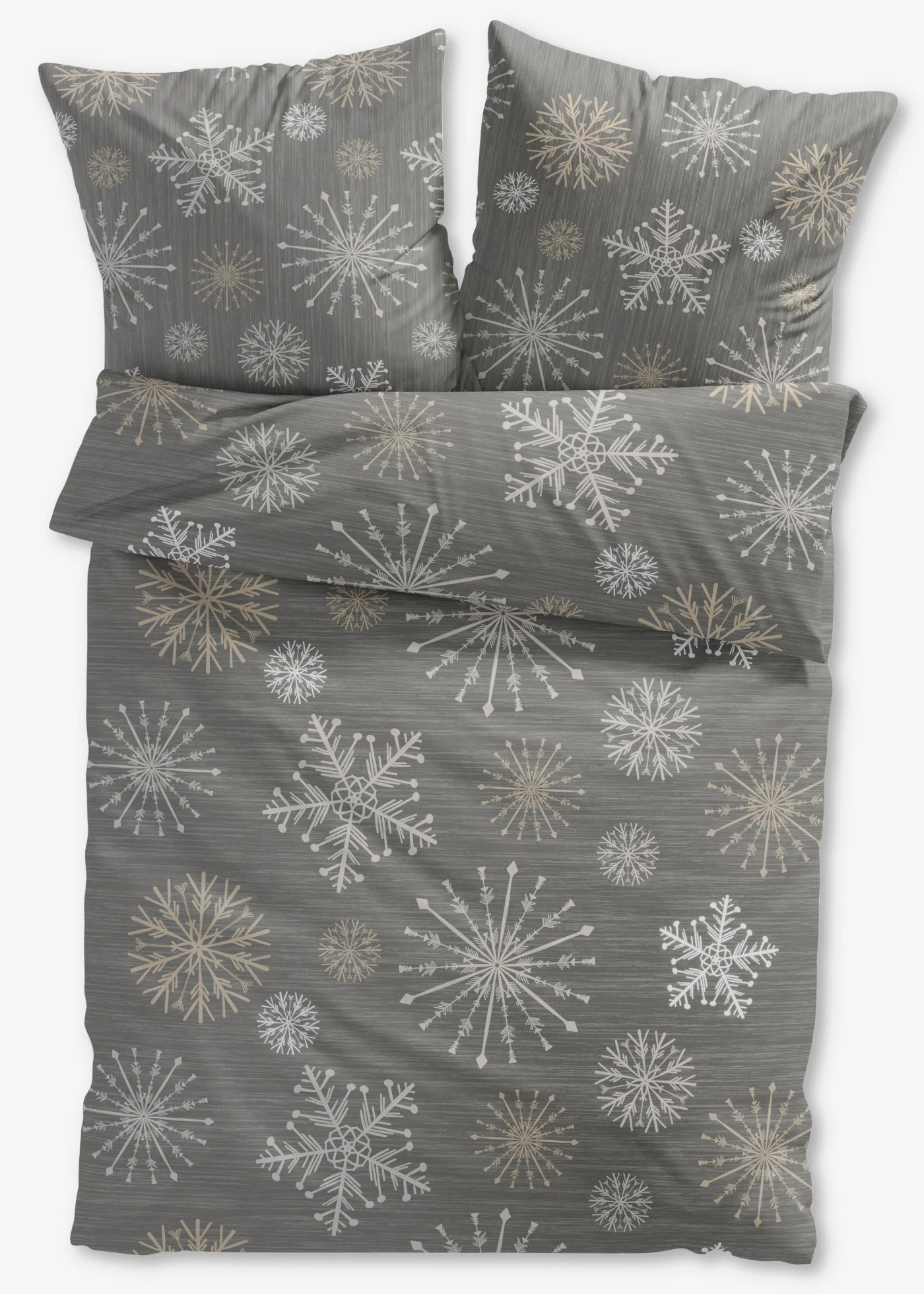 Parure de lit en flanelle • gris • Boutique bonprix