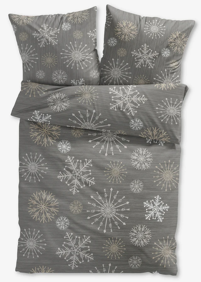 Parure de lit en flanelle • gris • Boutique bonprix