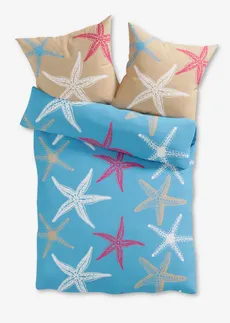 Parure de lit en coton mélangé • turquoise-sable • Boutique bonprix