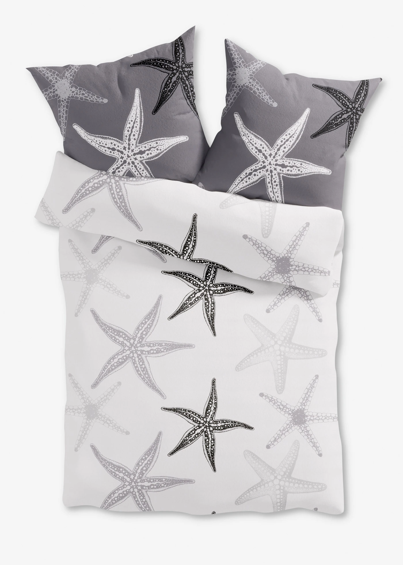 Povlečení z bavlněné směsi • bílo-šedá • bonprix obchod