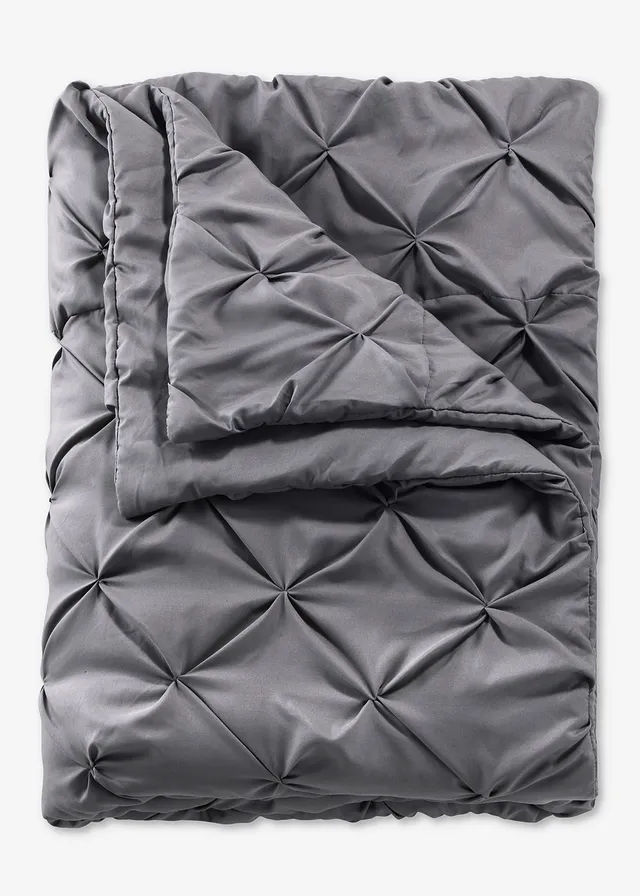 Sprei met structuur, Kleur: donkergrijs