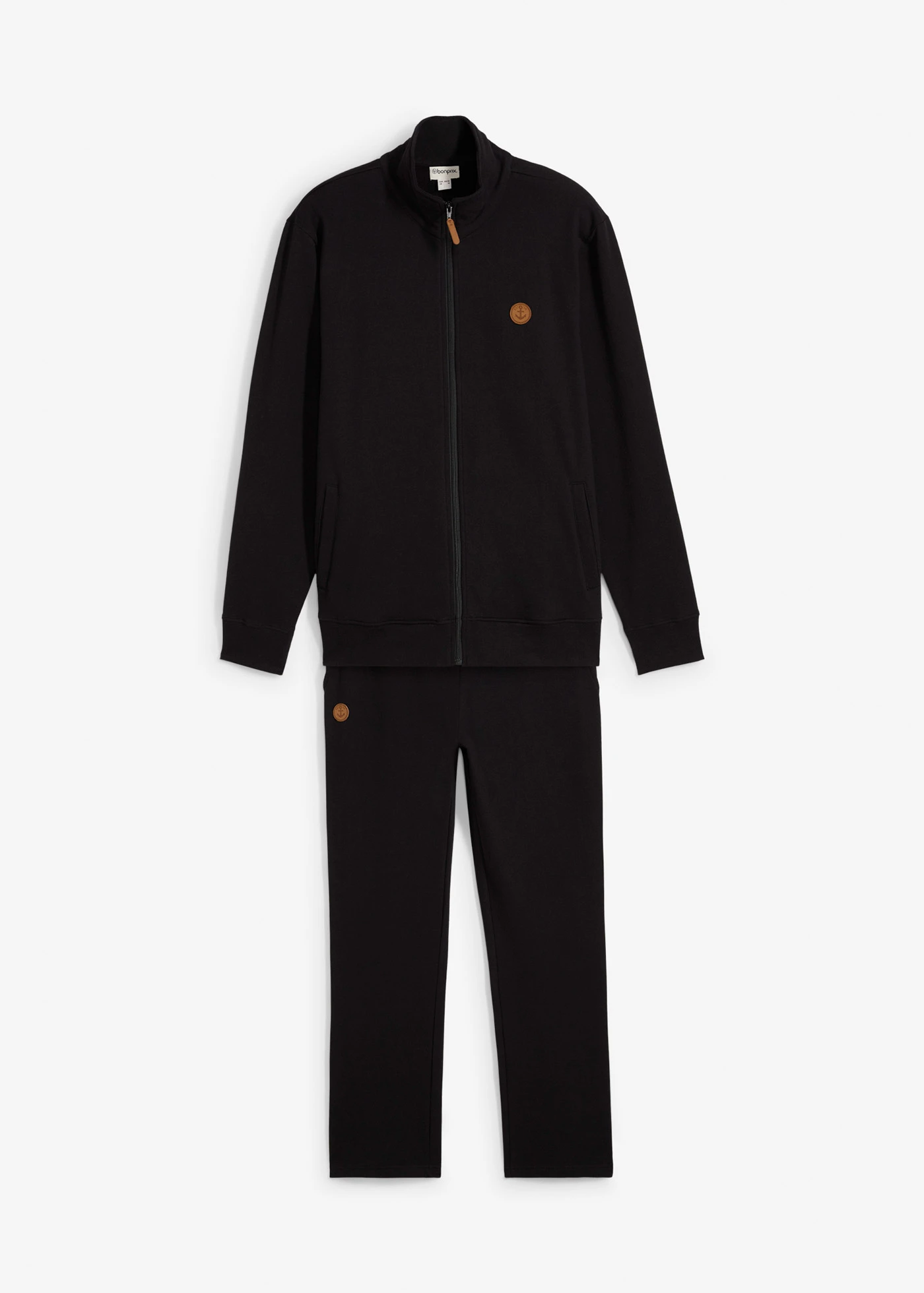 Dres sportowy z czystej bawełny organicznej (komplet 2-cz.) • czarny • sklep bonprix