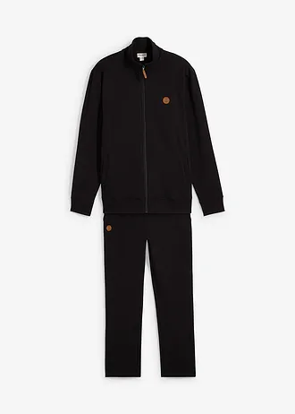 Dres sportowy z czystej bawełny organicznej (komplet 2-cz.) • czarny • sklep bonprix