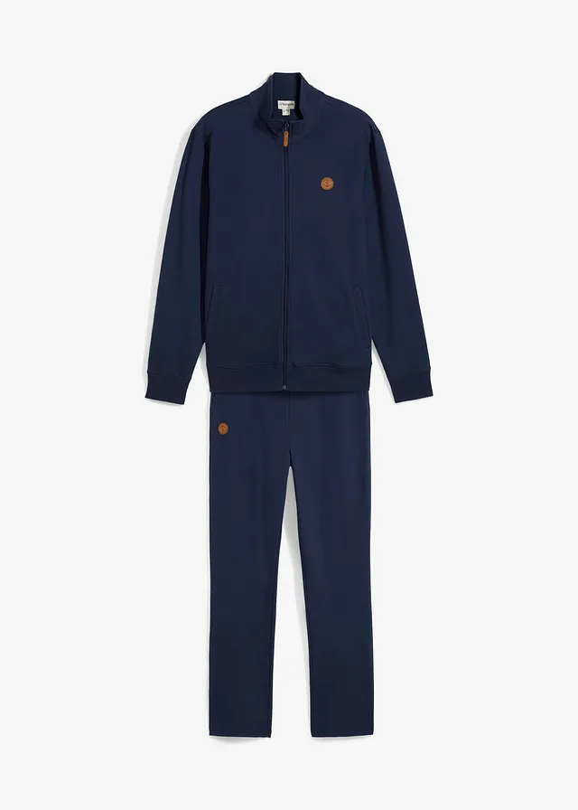 Dres sportowy z czystej bawełny organicznej (komplet 2-cz.) • ciemnoniebieski • sklep bonprix