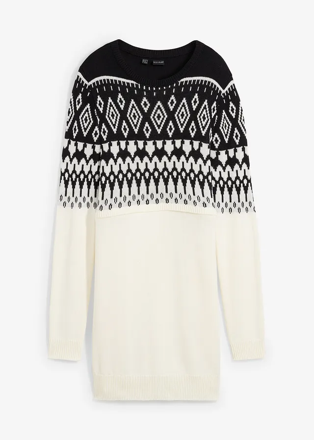 Materský pletený pulóver/na dojčenie, dĺžka 2v1 Materský pletený pulóver/na dojčenie, dĺžka 2v1