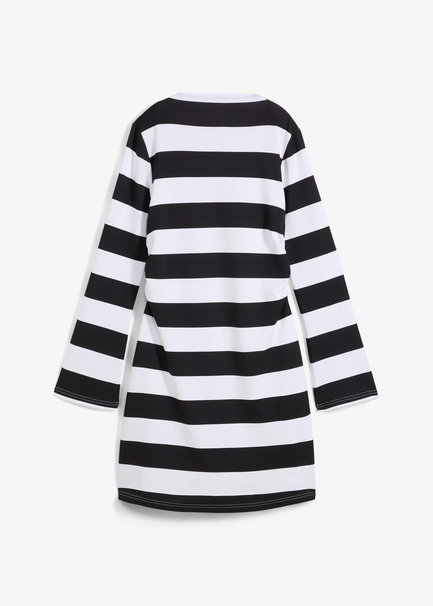 Žerzejové šaty se stojáčkem • černo-bílá s proužky • bonprix obchod