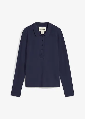 Bluză polo din bumbac organic piqué • bleumarin • magazin bonprix