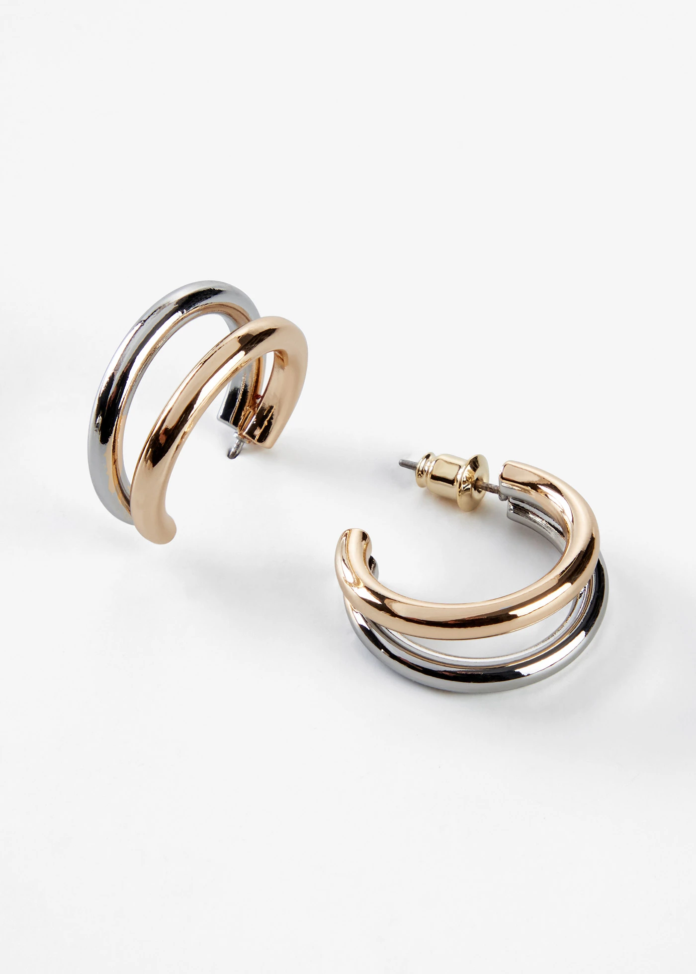 Creolen van messing • zilverkleur gerodineerd-verguld • bonprix online shop