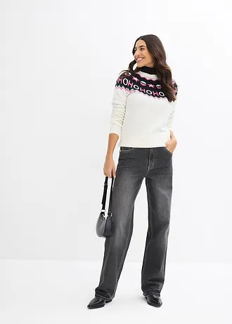 Trui met kerstmotief • crèmewit Noors patroon • bonprix online shop