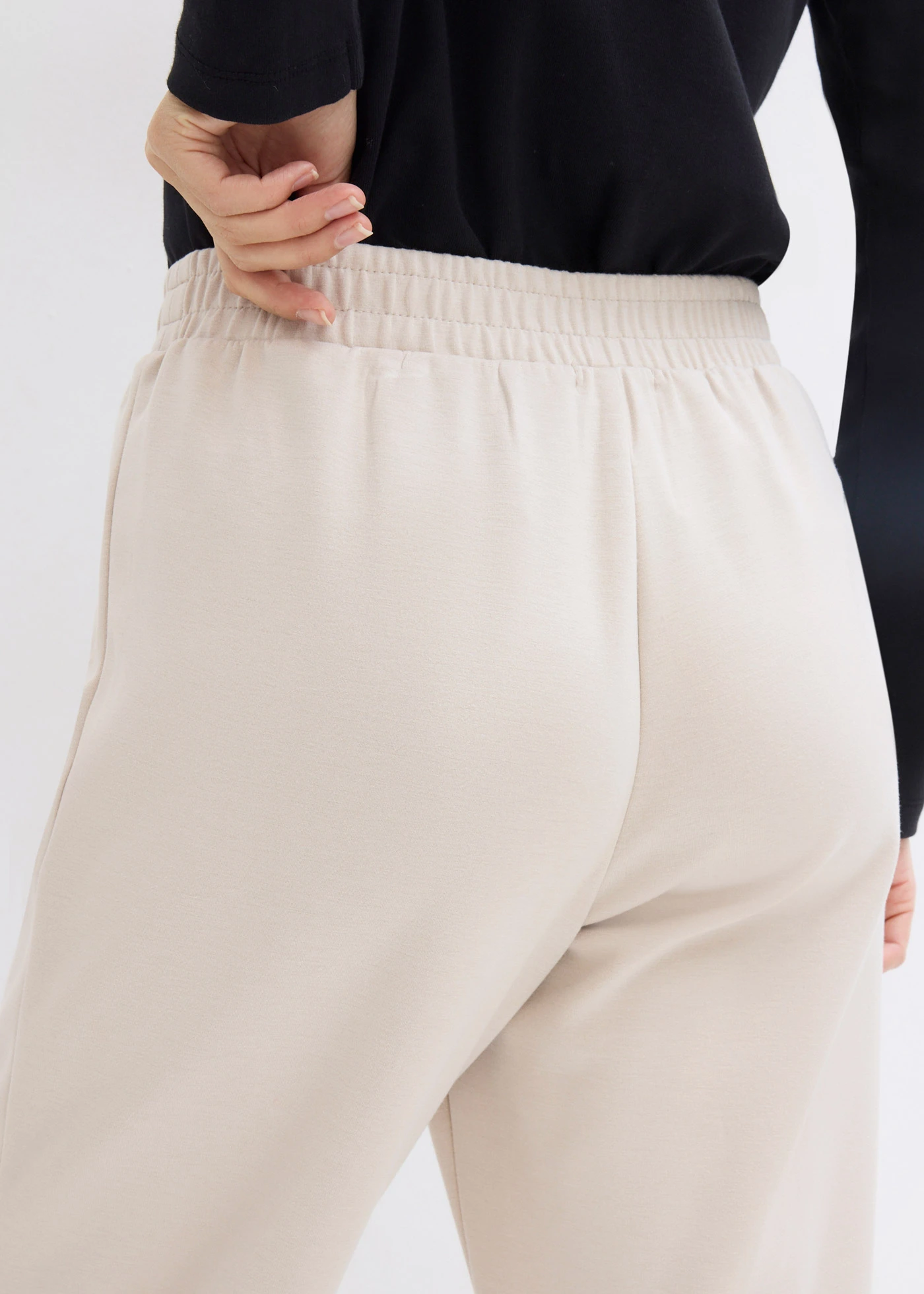 Scuba sweatpants van een zachte viscosemix • steengrijs • bonprix online shop