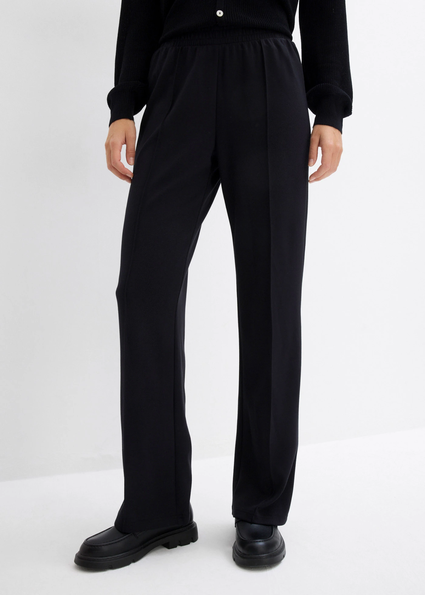 Pantaloni casual din amestec moale de viscoză • negru • magazin bonprix