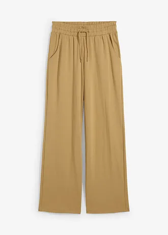 Pantalon large en jersey interlock