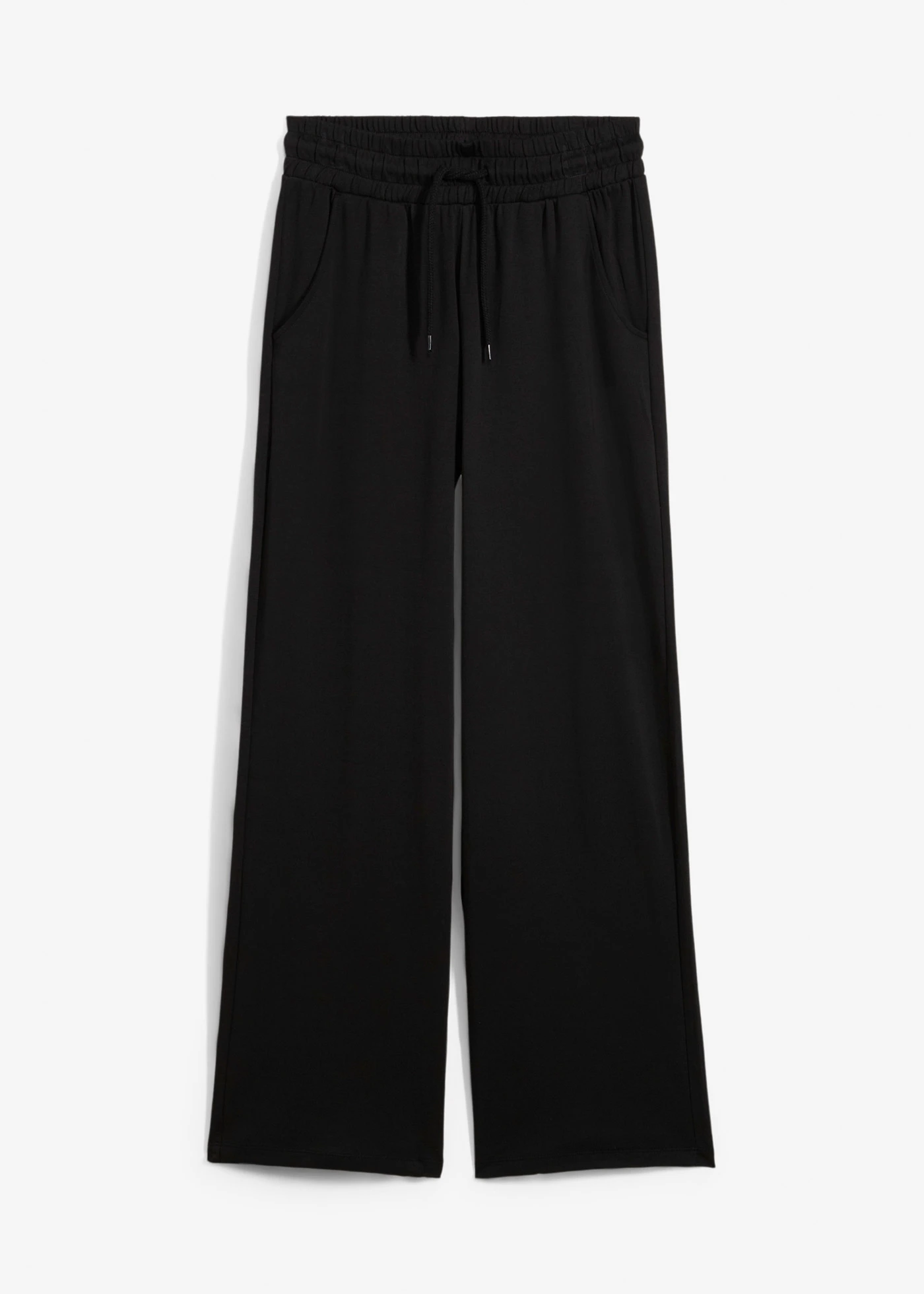 Pantalon large en jersey interlock • noir • Boutique bonprix