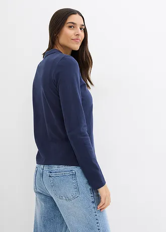Bluză polo din bumbac organic piqué • bleumarin • magazin bonprix