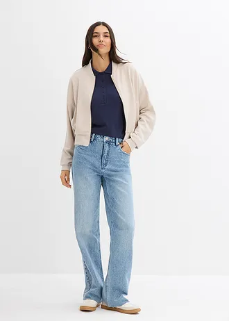 Bluză polo din bumbac organic piqué • bleumarin • magazin bonprix